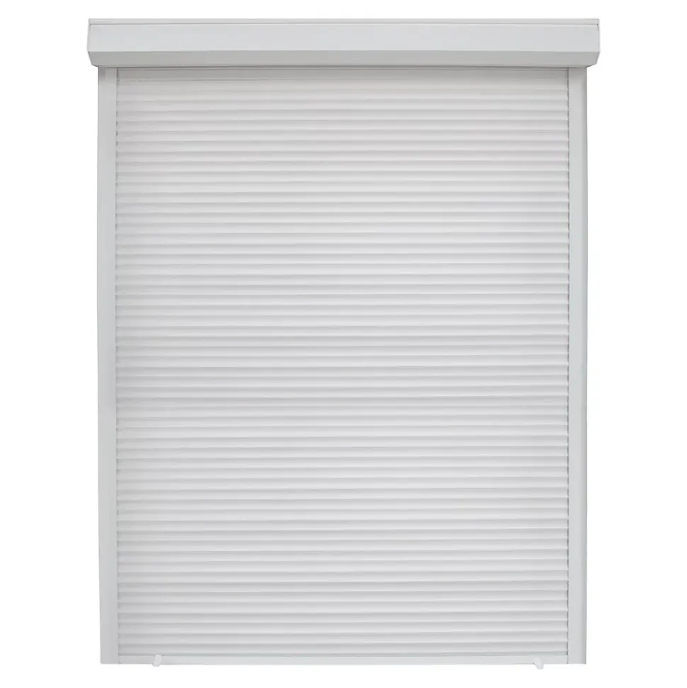 Volet roulant uPVC blanc - ouverture manuelle par sangle - Fortia - l.140 x H.215 cm