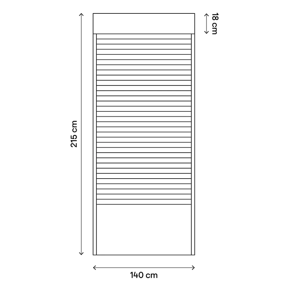 Volet roulant uPVC blanc - ouverture manuelle par sangle - Fortia - l.140 x H.215 cm