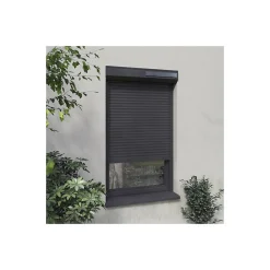 Volet solaire alu radio H 130 cm x L 120 cm Gris