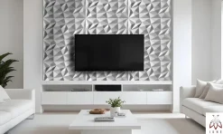 8x - 4m2 panneaux muraux 3D en polystyrène XPS flexibles 100 x 50 cm Revêtement mural et de plafond moderne Brillant White