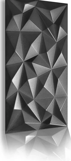 8x - 4m2 panneaux muraux 3D en polystyrène XPS flexibles 100 x 50 cm Revêtement mural et de plafond moderne Brillant Black