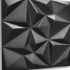 16x - 4m2 panneaux muraux 3D en polystyrène XPS flexibles 50 x 50 cm Revêtement mural et de plafond moderne Rubin Black