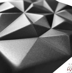 16x - 4m2 panneaux muraux 3D en polystyrène XPS flexibles 50 x 50 cm Revêtement mural et de plafond moderne Rubin Black