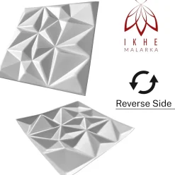 16x - 4m2 panneaux muraux 3D en polystyrène XPS flexibles 50 x 50 cm Revêtement mural et de plafond moderne Rubin Black